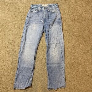 Rag & Bone Liquid Miramar Lightweight Denim Jean Print Pant Size 25 Light Blue